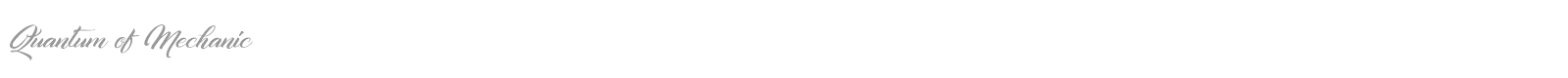 Quantum Of Mechanic font preview